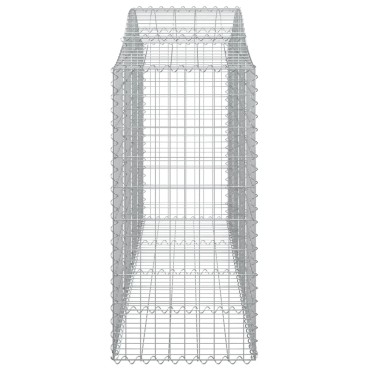 vidaXL Συρματοκιβώτια Τοξωτά 15 τεμ. 200x50x120/140 εκ. Γαλβαν. Ατσάλι