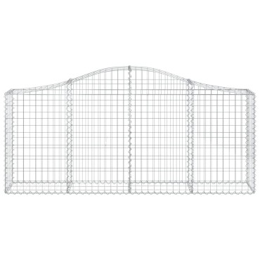vidaXL Συρματοκιβώτια Τοξωτά 13 τεμ. 200x30x80/100 εκ. Γαλβαν. Ατσάλι