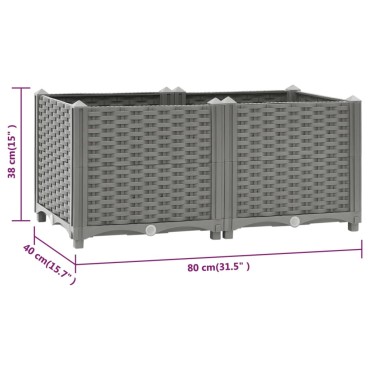 vidaXL Ζαρντινιέρα 80 x 40 x 38 εκ. από Πολυπροπυλένιο