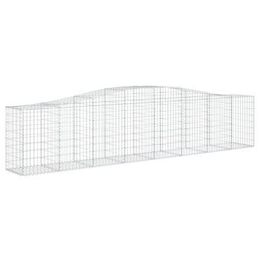 vidaXL Συρματοκιβώτια Τοξωτά 2 τεμ. 400x50x80/100 εκ. Γαλβαν. Ατσάλι