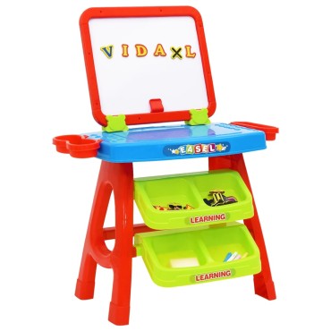 vidaXL Παιδικό Καβαλέτο και Γραφείο Εκμάθησης Σετ Παιχνιδιού 3 σε 1