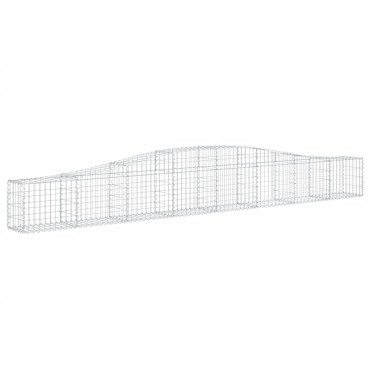 vidaXL Συρματοκιβώτια Τοξωτά 2 τεμ. 400x30x40/60 εκ. Γαλβαν. Ατσάλι