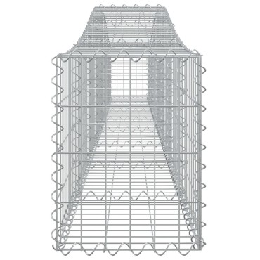 vidaXL Συρματοκιβώτια Τοξωτά 8 τεμ. 400x30x40/60 εκ. Γαλβαν. Ατσάλι