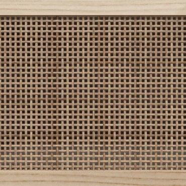 vidaXL Έπιπλο Τηλεόρασης Μαύρο 105x30x40cm Μασίφ Πεύκο & Φυσικό Ρατάν