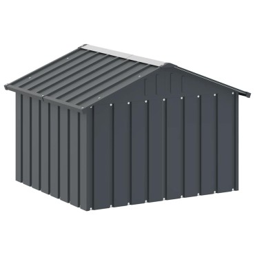 vidaXL Σπιτάκι Σκύλου Ανθρακί 116,5x103x81,5 εκ. Γαλβανισμένο Ατσάλι