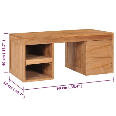 vidaXL Τραπεζάκι Σαλονιού 90x50x40cm από Μασίφ Ξύλο Teak 1 τεμ.