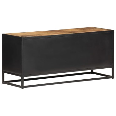vidaXL Έπιπλο Τηλεόρασης 90x30x40cm Ακατ. Μάνγκο/Φυσικό Ζαχαροκάλαμο