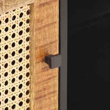 vidaXL Έπιπλο Τηλεόρασης 90x30x40cm Ακατ. Μάνγκο/Φυσικό Ζαχαροκάλαμο