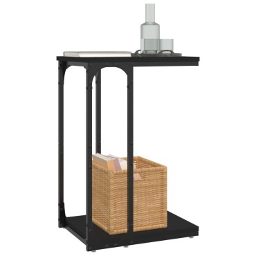 vidaXL Βοηθητικό Τραπέζι Μαύρο 40x30x60cm από Επεξεργασμένο Ξύλο 1 τεμ.