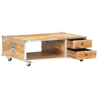 vidaXL Τραπεζάκι Σαλονιού 89x59x33cm Μασίφ Ακατέργαστο Ξύλο Μάνγκο 1 τεμ.