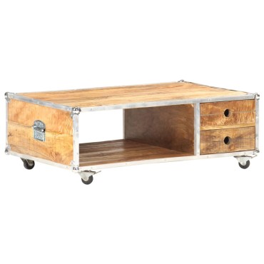 vidaXL Τραπεζάκι Σαλονιού 89x59x33cm Μασίφ Ακατέργαστο Ξύλο Μάνγκο 1 τεμ.