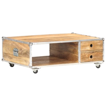 vidaXL Τραπεζάκι Σαλονιού 89x59x33cm Μασίφ Ακατέργαστο Ξύλο Μάνγκο 1 τεμ.