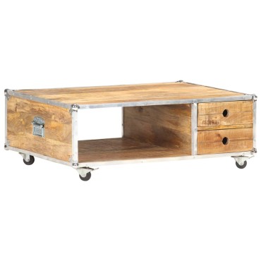 vidaXL Τραπεζάκι Σαλονιού 89x59x33cm Μασίφ Ακατέργαστο Ξύλο Μάνγκο 1 τεμ.