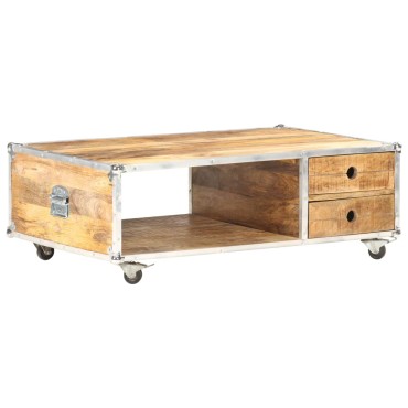 vidaXL Τραπεζάκι Σαλονιού 89x59x33cm Μασίφ Ακατέργαστο Ξύλο Μάνγκο 1 τεμ.