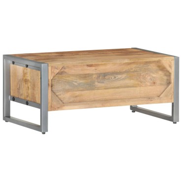vidaXL Τραπεζάκι Σαλονιού 95x50x40cm από Ακατέργαστο Ξύλο Μάνγκο 1 τεμ.