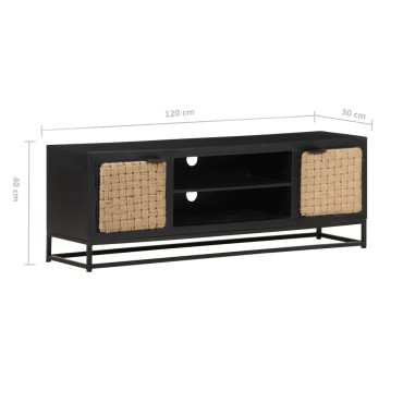 vidaXL Έπιπλο Τηλεόρασης 120x30x40cm από Μασίφ Ξύλο Μάνγκο