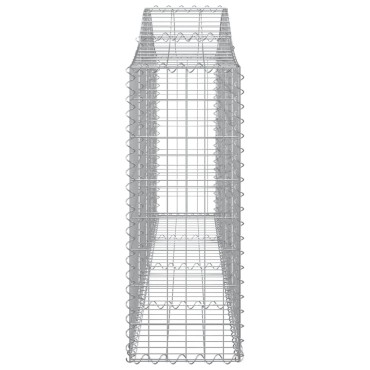vidaXL Συρματοκιβώτια Τοξωτά 4 τεμ. 200x30x80/100 εκ. Γαλβαν. Ατσάλι