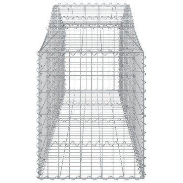 vidaXL Συρματοκιβώτια Τοξωτά 5 τεμ. 200x50x60/80 εκ. Γαλβαν. Ατσάλι