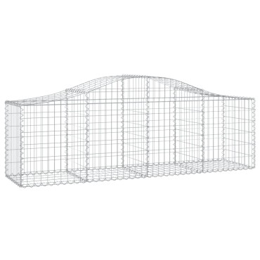 vidaXL Συρματοκιβώτια Τοξωτά 11 τεμ. 200x50x60/80 εκ. Γαλβαν. Ατσάλι