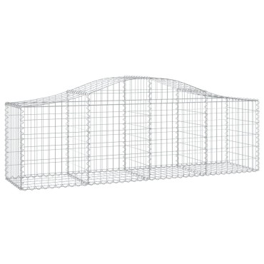 vidaXL Συρματοκιβώτια Τοξωτά 3 τεμ. 200x50x60/80 εκ. Γαλβαν. Ατσάλι
