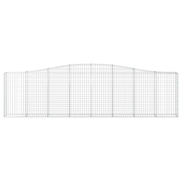 vidaXL Συρματοκιβώτια Τοξωτά 5 τεμ. 400x30x100/120 εκ. Γαλβαν. Ατσάλι