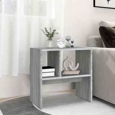 vidaXL Βοηθητικό Τραπέζι Γκρι Sonoma 50x30x50cm Επεξεργασμένο Ξύλο 1 τεμ.