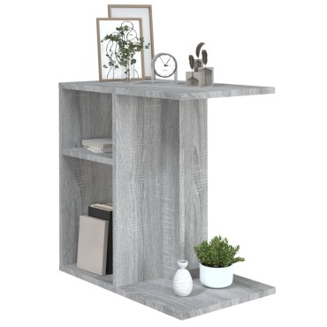 vidaXL Βοηθητικό Τραπέζι Γκρι Sonoma 50x30x50cm Επεξεργασμένο Ξύλο 1 τεμ.
