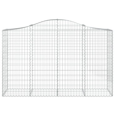 vidaXL Συρματοκιβώτια Τοξωτά 20 τεμ. 200x50x120/140 εκ. Γαλβαν. Ατσάλι