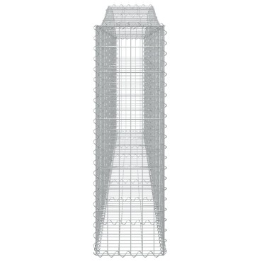 vidaXL Συρματοκιβώτια Τοξωτά 4 τεμ. 400x30x100/120 εκ. Γαλβαν. Ατσάλι
