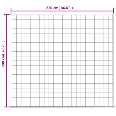 vidaXL Κουβέρτα Βαρύτητας Ανοιχτό Κρεμ 200 x 220 εκ. 13 κ. Υφασμάτινη