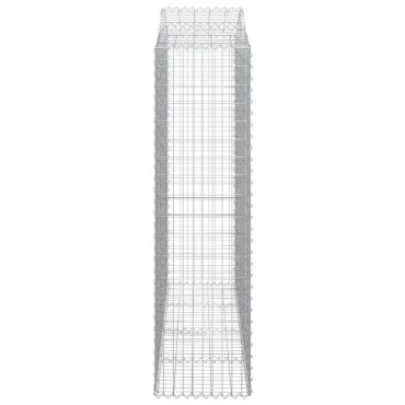 vidaXL Συρματοκιβώτια Τοξωτά 6 τεμ. 200x50x180/200 εκ. Γαλβαν. Ατσάλι