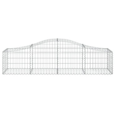 vidaXL Συρματοκιβώτια Τοξωτά 4 τεμ. 200x50x40/60 εκ. Γαλβαν. Ατσάλι