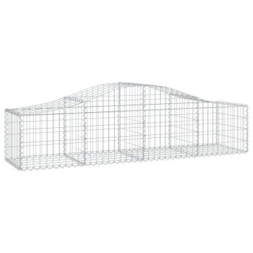 vidaXL Συρματοκιβώτια Τοξωτά 9 τεμ. 200x50x40/60 εκ. Γαλβαν. Ατσάλι