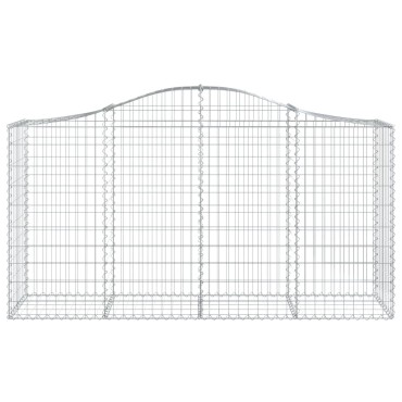 vidaXL Συρματοκιβώτια Τοξωτά 3 τεμ. 200x50x100/120 εκ. Γαλβαν. Ατσάλι