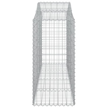 vidaXL Συρματοκιβώτια Τοξωτά 3 τεμ. 200x50x100/120 εκ. Γαλβαν. Ατσάλι