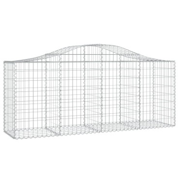 vidaXL Συρματοκιβώτια Τοξωτά 40 τεμ. 200x50x80/100 εκ. Γαλβαν. Ατσάλι