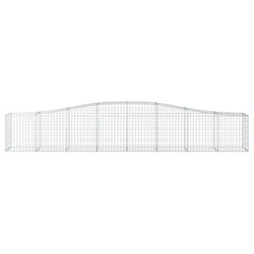 vidaXL Συρματοκιβώτια Τοξωτά 3 τεμ. 400x50x60/80 εκ. Γαλβαν. Ατσάλι
