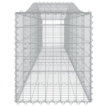 vidaXL Συρματοκιβώτια Τοξωτά 3 τεμ. 400x50x60/80 εκ. Γαλβαν. Ατσάλι