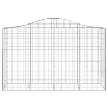vidaXL Συρματοκιβώτια Τοξωτά 6 τεμ. 200x50x120/140 εκ. Γαλβαν. Ατσάλι