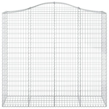 vidaXL Συρματοκιβώτια Τοξωτά 7 τεμ. 200x50x180/200 εκ. Γαλβαν. Ατσάλι