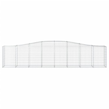 vidaXL Συρματοκιβώτια Τοξωτά 15 τεμ. 400x50x80/100 εκ. Γαλβαν. Ατσάλι