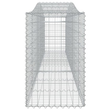 vidaXL Συρματοκιβώτια Τοξωτά 15 τεμ. 400x50x80/100 εκ. Γαλβαν. Ατσάλι
