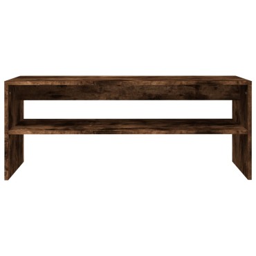 vidaXL Τραπεζάκι Σαλονιού Καπνιστή Δρυς 100x40x40cm Επεξεργ. Ξύλο 1 τεμ.