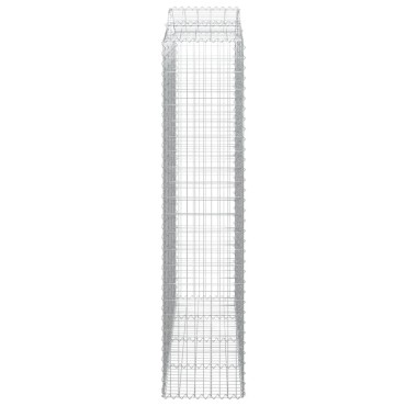 vidaXL Συρματοκιβώτια Τοξωτά 2 τεμ. 200x50x220/240 εκ. Γαλβαν. Ατσάλι