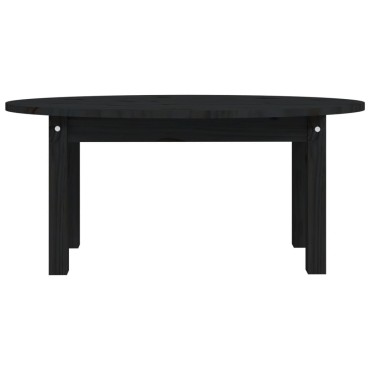 vidaXL Τραπεζάκι Σαλονιού Μαύρο 80x40x35cm από Μασίφ Ξύλο Πεύκου 1 τεμ.