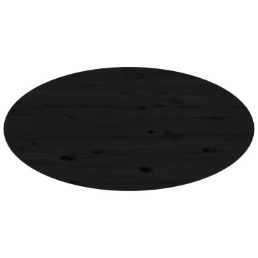 vidaXL Τραπεζάκι Σαλονιού Μαύρο 80x40x35cm από Μασίφ Ξύλο Πεύκου 1 τεμ.