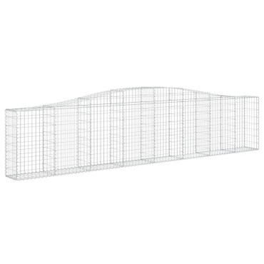 vidaXL Συρματοκιβώτια Τοξωτά 4 τεμ. 400x30x80/100 εκ. Γαλβαν. Ατσάλι