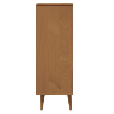 vidaXL Παπουτσοθήκη MOLDE Γκρι 59,5x35x103cm από Μασίφ Ξύλο Πεύκου
