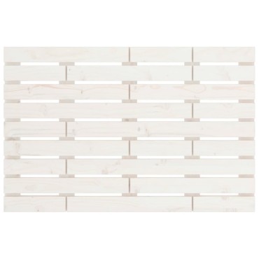 vidaXL Κεφαλάρι Τοίχου Λευκό 96x3x63cm από Μασίφ Ξύλο Πεύκου 1 τεμ.
