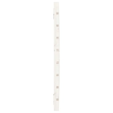 vidaXL Κεφαλάρι Τοίχου Λευκό 96x3x63cm από Μασίφ Ξύλο Πεύκου 1 τεμ.